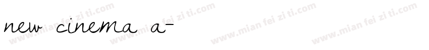 new cinema a字体转换